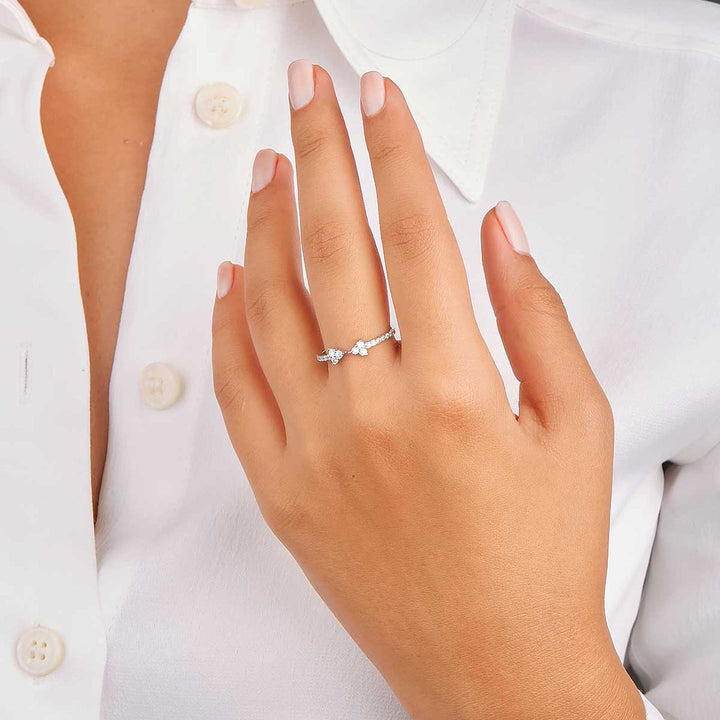 Meltem Pave Arrow Open Ring