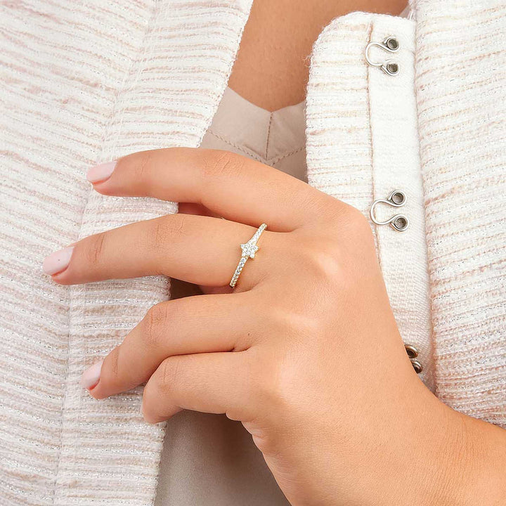 Marie Pave Diamond Star Stacker Ring