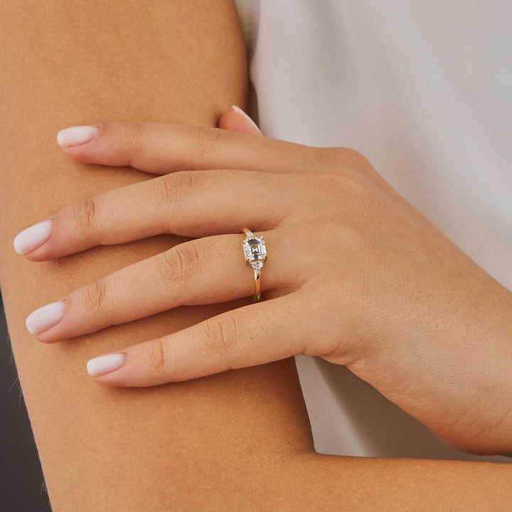 Seyran Solitaire Princess Cut Promise Ring