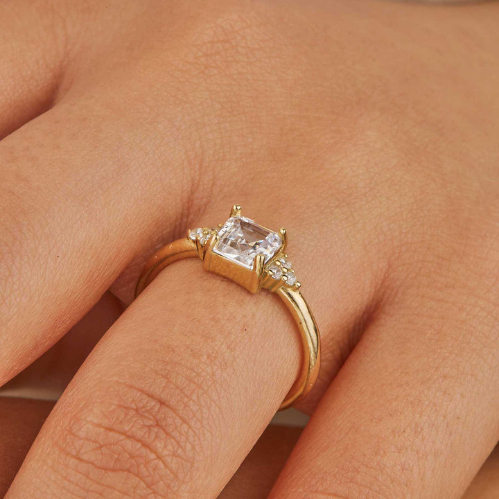 Seyran Solitaire Princess Cut Promise Ring