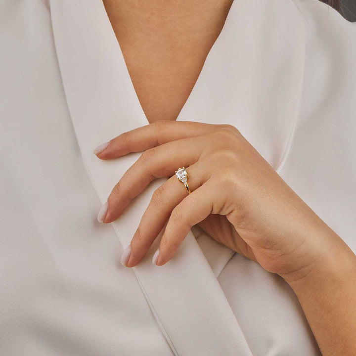 Seyran Solitaire Princess Cut Promise Ring
