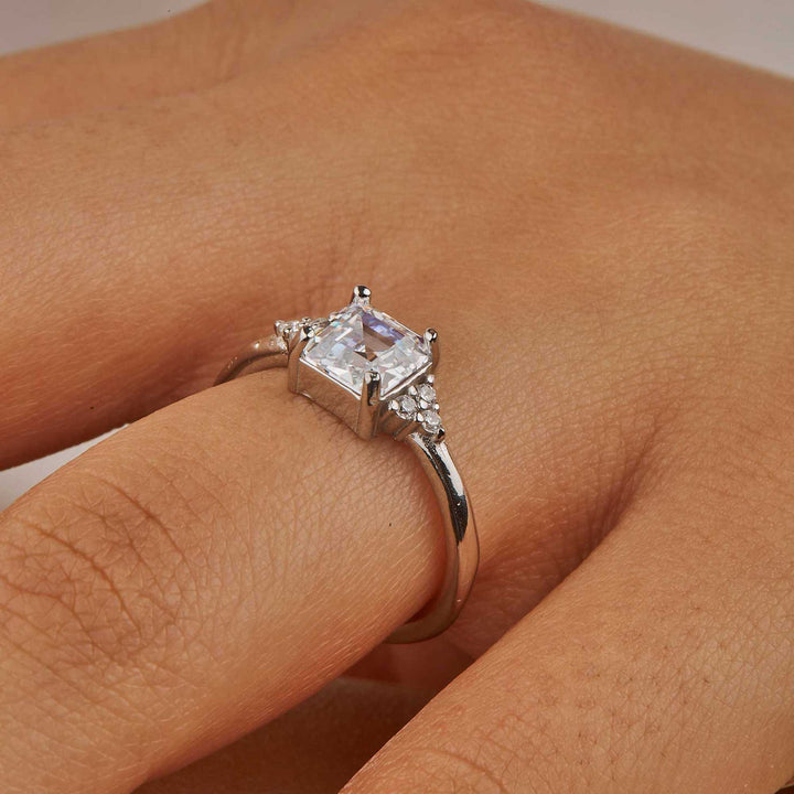 Seyran Solitaire Princess Cut Promise Ring