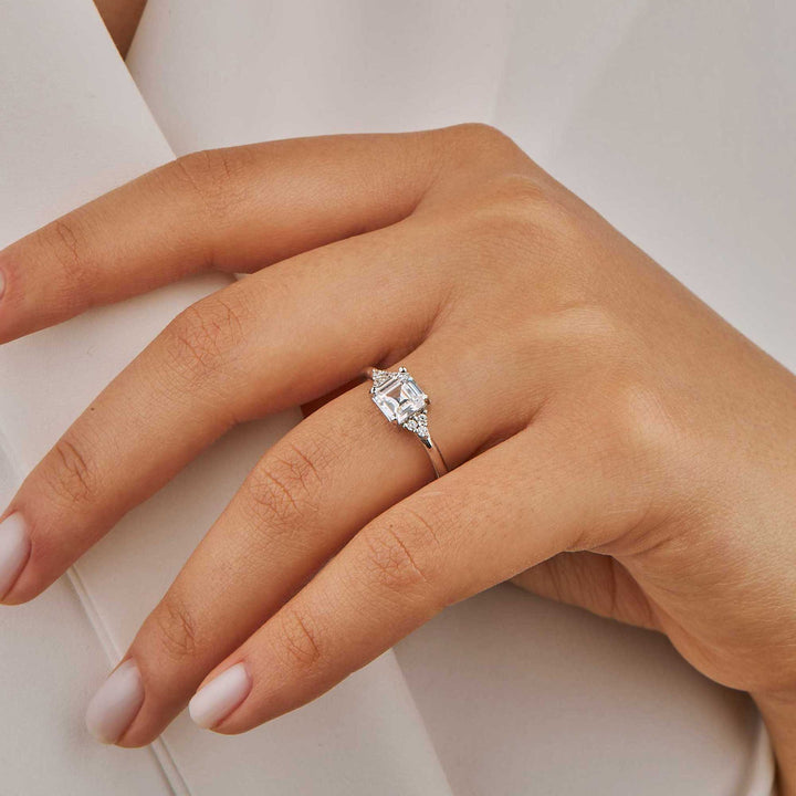 Seyran Solitaire Princess Cut Promise Ring