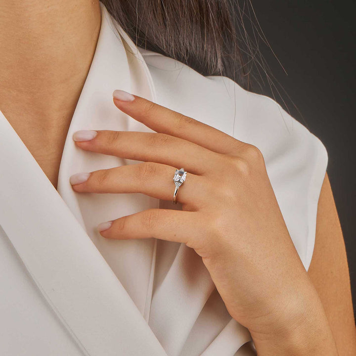 Seyran Solitaire Princess Cut Promise Ring