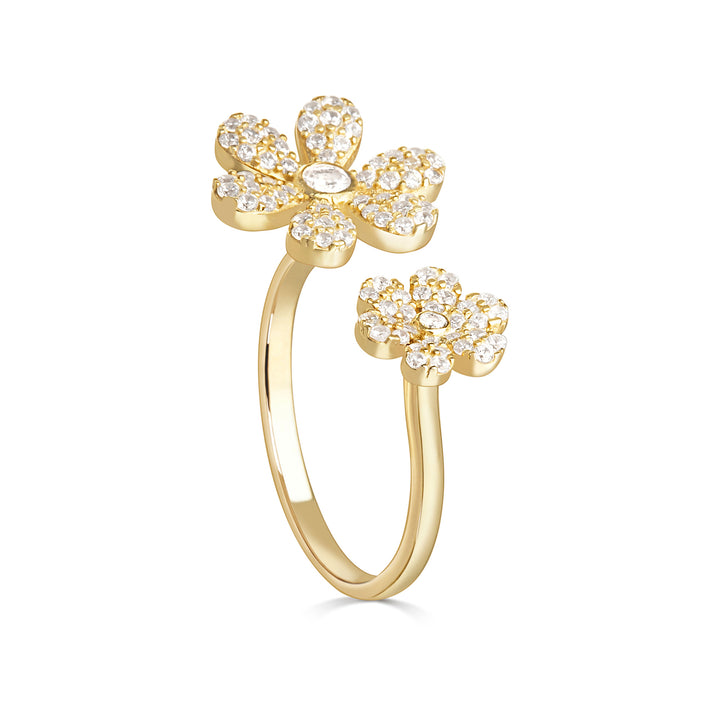 Daisy Pave Open Ring