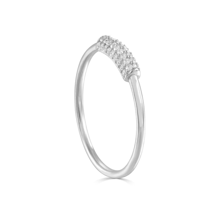 Peren Mini Pave Stripe Ring