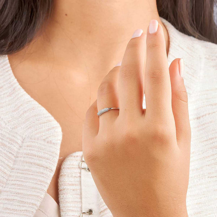 Peren Mini Pave Stripe Ring
