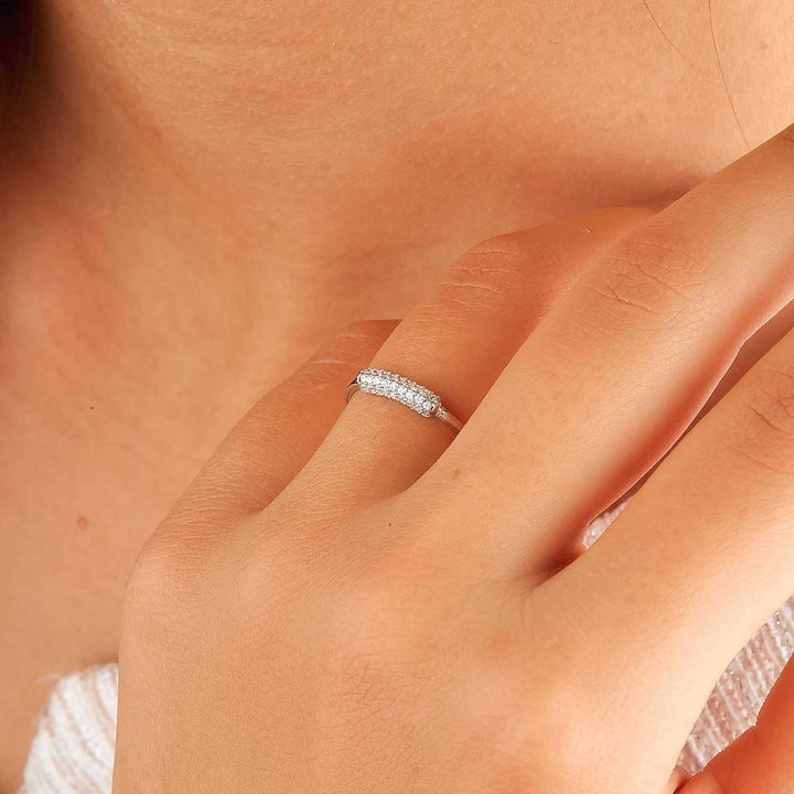 Peren Mini Pave Stripe Ring