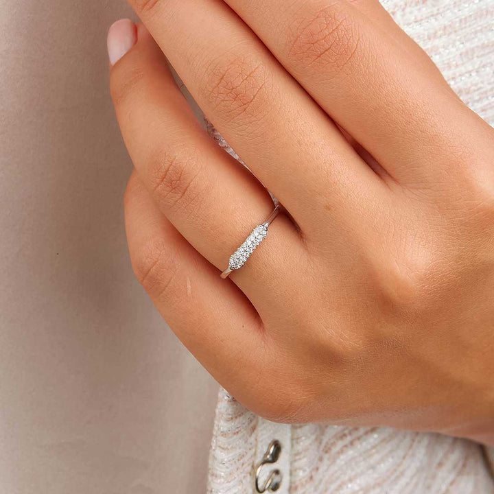 Peren Mini Pave Stripe Ring