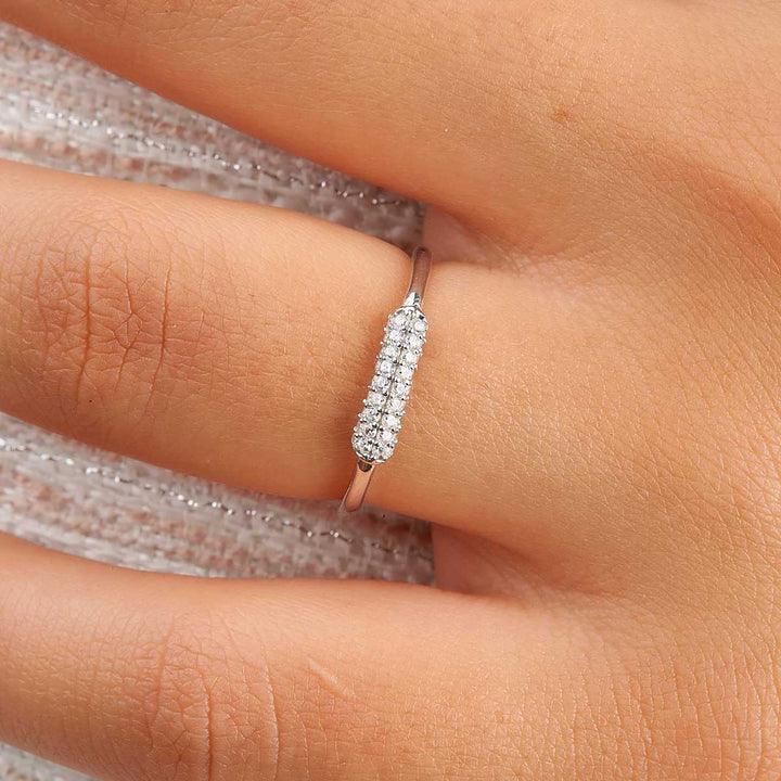Peren Mini Pave Stripe Ring