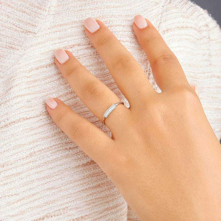 Peren Mini Pave Stripe Ring