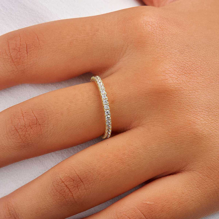 Melda CZ Eternity Band / Wedding Band