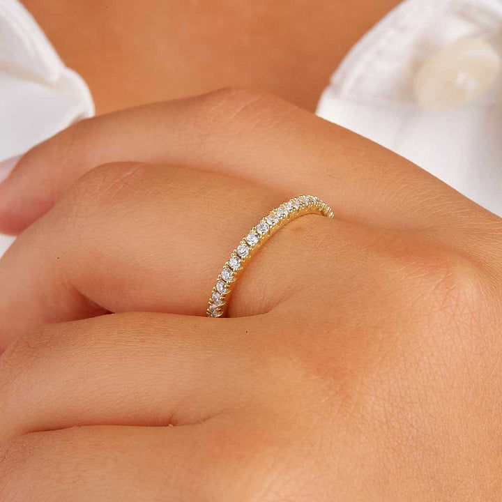 Melda CZ Eternity Band / Wedding Band