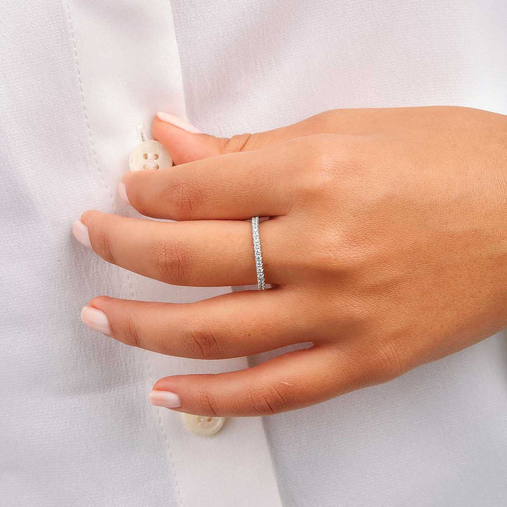 Melda CZ Eternity Band / Wedding Band
