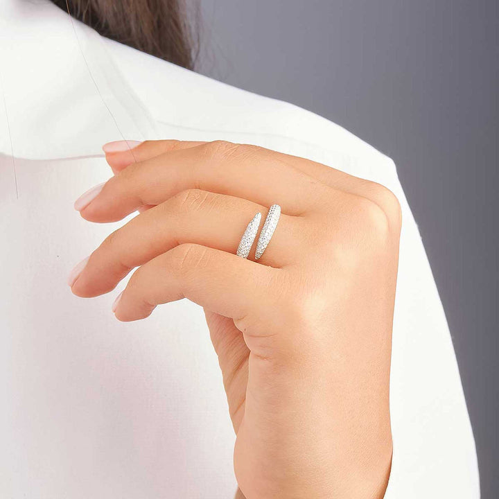 Ebru Pave Bypass Ring
