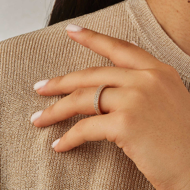 Sunshine Pave Band - Champaigne