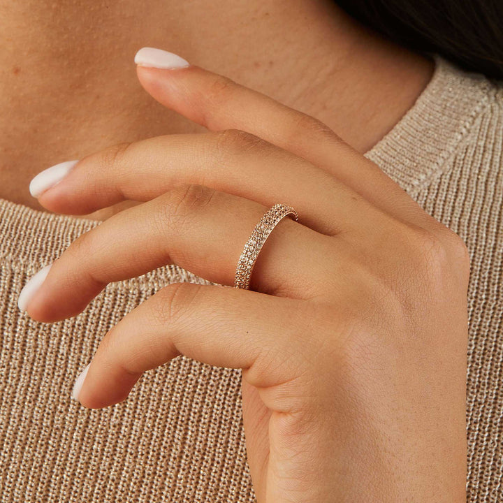 Sunshine Pave Band - Champaigne
