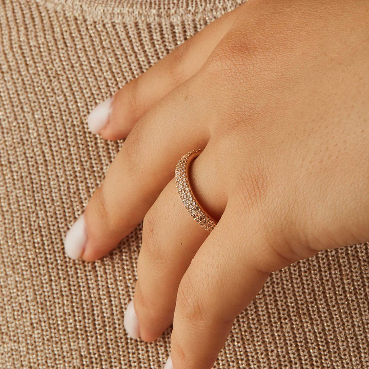 Sunshine Pave Band - Champaigne