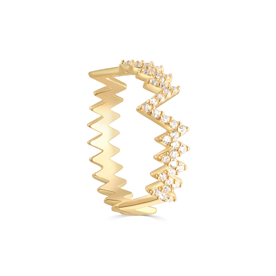 Neval Heartbeat Pave Ring