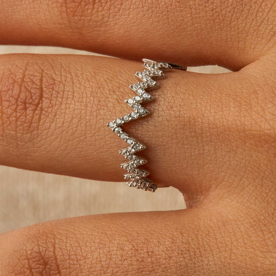 Neval Heartbeat Pave Ring