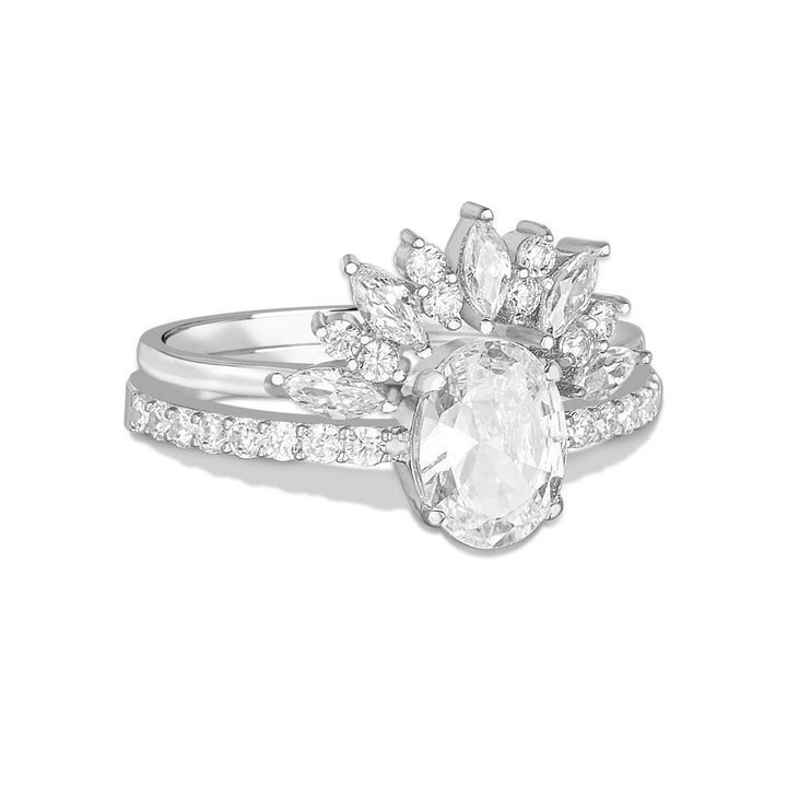 Tia Oval Cut Solitare with Enhancer Ring